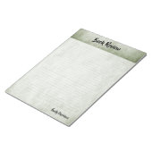 Sage Green Minimalist Modern Book Review Notizblock (angewinkelt)