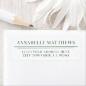 Sage Green Minimalist Return Address (Insitu)