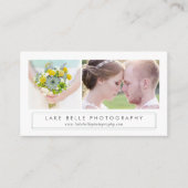 Sage Green Minimalist Two Photo Layout Modern Visitenkarte (Vorderseite)