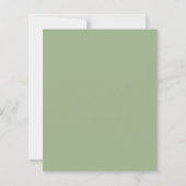 Sage Green Minimalistisch 30. Geburtstag Einladung (Rückseite)