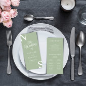 Sage Green Minimalistisch BoldInitials Wedding Pro