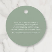 Sage Green Minimalistisch Bouquet Wedding Vielen D Geschenkanhänger (Rückseite)