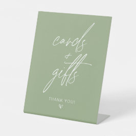 Sage Green Minimalistisch Cards & Geschenksign Sockelschild