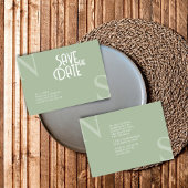 Sage Green Minimalistisch & elegant kühne Initiale Save The Date