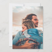 Sage Green Minimalistisch Foto Lässige Skripthochz Einladung (Rückseite)