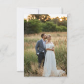 SAGE GREEN Minimalistisch mit Foto Save The Date (Rückseite)