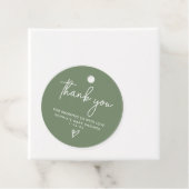 Sage Green Minimalistisch Modern Boho Babydusche Geschenkanhänger (Beispiel)