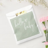 Sage Green Minimalistisch Modern Boho Babydusche Geschenktütchen (Versiegelt)