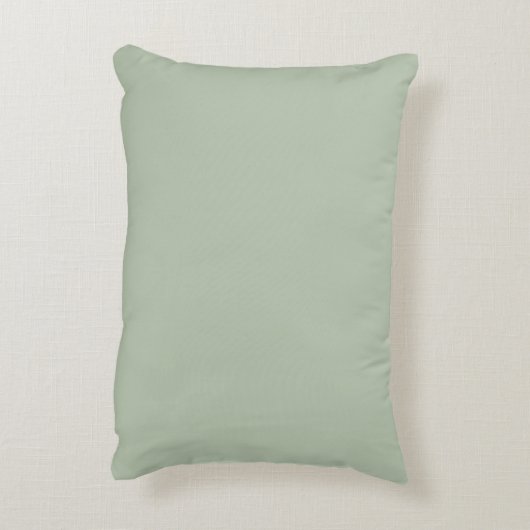 Sage Green Minimalistisch Modern Monogram Elegant Dekokissen (Rückseite(Vertikal))