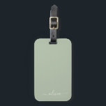 Sage Green Minimalistisch Modern Monogram Elegant Gepäckanhänger<br><div class="desc">Mit unserer Sage Green Minimalistisch Modern Monogram Elegant Collection: Erleben Sie Ihre Ästhetik mit ruhiger Eleganz und zeitloser Eleganz. Unsere Kollektion präsentiert minimalistische Designs in einer ruhigen, grünen Weiß, ergänzt durch raffinierte Monogramme, die auf Ihren persönlichen Stil zugeschnitten sind. Von der polierten Schreibwaren bis hin zu vielseitigem Zubehör, jedes Stück...</div>