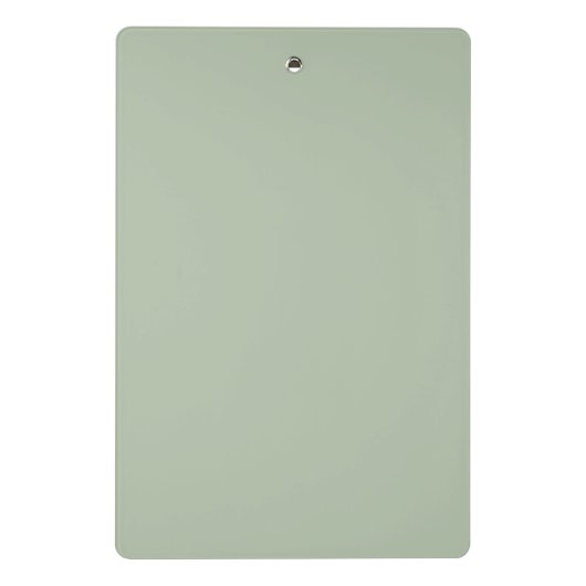 Sage Green Minimalistisch Modern Monogram Elegant Mini Klemmbrett (Rückseite)