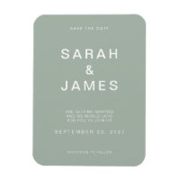 Sage Green Minimalistisch Modern Wedding Save the