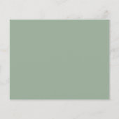 Sage Green Minimalistisch Monogram Wedding Einladu (Rückseite)