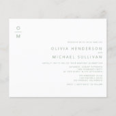 Sage Green Minimalistisch Monogram Wedding Einladu (Vorderseite)