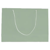 Sage Green Minimalistisch Simple Name Boho Große Geschenktüte (Rückseite)