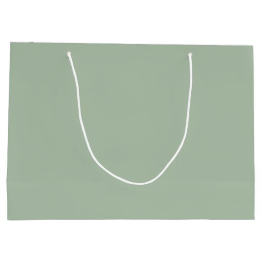 Sage Green Minimalistisch Simple Name Boho Große Geschenktüte (Rückseite)