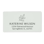 Sage Green Minimalistisch Small Business Shipping (Vorne)