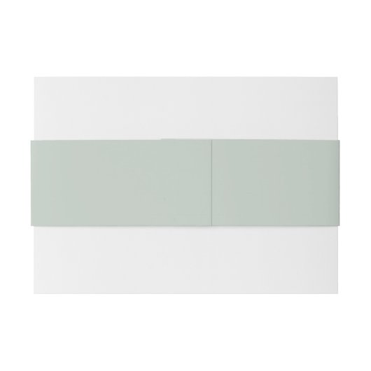 Sage Green, Minimalistische Hochzeitsband Einladungsbanderole (Rückseitenbeispiel)