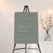 Sage Green Minimalistische Hochzeitsempfehlung