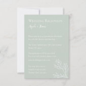 Sage Green, Minimalistische Hochzeitsempfehlung Einladung (Vorderseite)