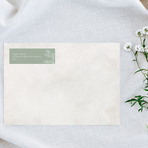 Sage Green, Minimalistische Hochzeitsstimmung Rück