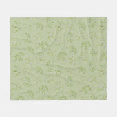 Sage Green Mistletoe Winter Fleece Blanket (Vorderseite (Horizontal))
