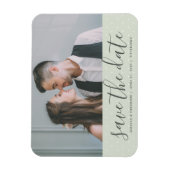 Sage Green mit Dots Save the Date Hochzeitsstift F Magnet (Vertikal)