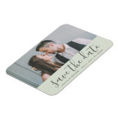 Sage Green mit Dots Save the Date Hochzeitsstift F Magnet (Linke Seite)