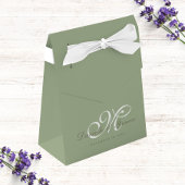 Sage Green mit Monogramm Hochzeit Geschenkschachtel
