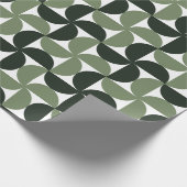 Sage Green Mitte Jahrhundert Modernes Muster Geschenkpapier (Ecke)