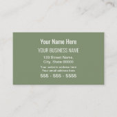 Sage Green Modern Berufliche Terminierungskarte Terminkarte (Vorderseite)