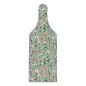 Sage Green Modern Boho Wildblume Cutting Board Schneidebrett (Vorderseite)