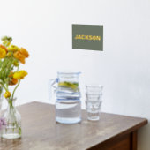 SAGE GREEN Modern Bold EDITABLE TEXT GOLD Foliendrucke (Ablage(Küche))