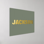 SAGE GREEN Modern Bold EDITABLE TEXT GOLD Foliendrucke (Ablage )