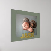 Sage GREEN Modern Bold EDITABLE TEXT GOLD Foto Foliendrucke (Ablage )