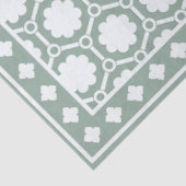 Sage Green Modern Bone Inlay Decoupage Paper Seidenpapier (Ausschnitt)