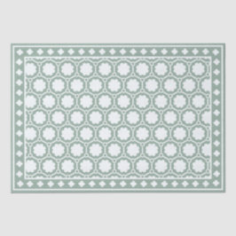 Sage Green Modern Bone Inlay Decoupage Paper Seidenpapier