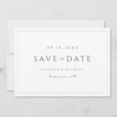 Sage Green Modern Classy Luxe Save the Date (Vorderseite)