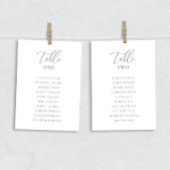 Sage Green Modern elegante Hochzeitstisch-Sitzkart