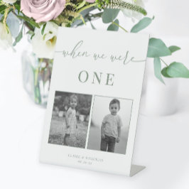 Sage Green Modern Elegante Hochzeitzeitzeitzeitzei Sockelschild