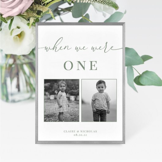 Sage Green Modern Elegante Hochzeitzeitzeitzeitzei Tischnummer