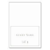 Sage Green Modern Elegante Wedding Escort Card Tischnummer (Vorderseite)