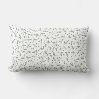 Sage Green Modern Farmhouse Daisy Buds Pattern Lendenkissen