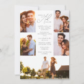 Sage Green Modern Foto QR Code Alles in einer Hoch Einladung (Vorderseite)