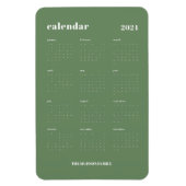 Sage Green Modern Full Year 2024 Calendar Magnet (Vertikal)