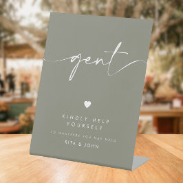 Sage Green Modern Gents Badezimmer Hochzeitszeiche Sockelschild