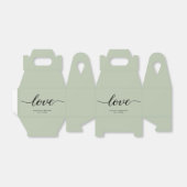 Sage Green Modern Liebe Script Wedding Vielen Dank Geschenkschachtel (Ungefaltet)