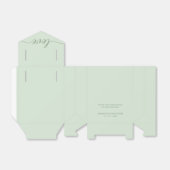 Sage Green Modern Liebe Skript Hochzeit Custom Geschenkschachtel (Ungefaltet)