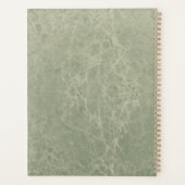 Sage Green Modern Marbour Monogram Planer (Rückseite)