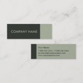 Sage Green Modern Mini Visitenkarte (Vorne/Hinten)